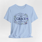 Even in Chaos His Grace Finds Me (Christian Botanical Sewing Tee)
