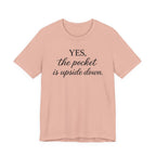 Yes the Pocket is Upside Down - (Sewing Tee)