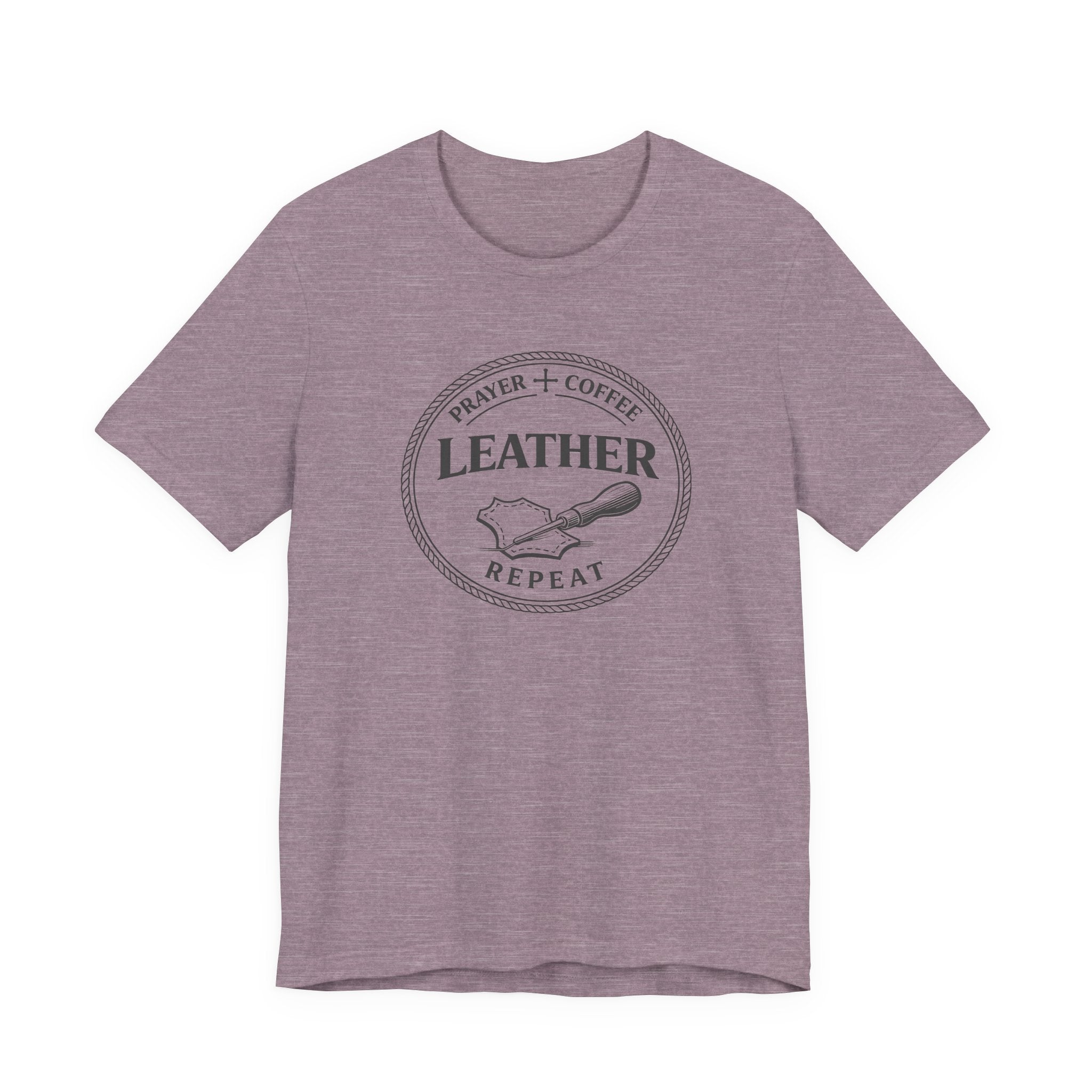 Prayer + Coffee + Leather + Repeat (Christian Tee)