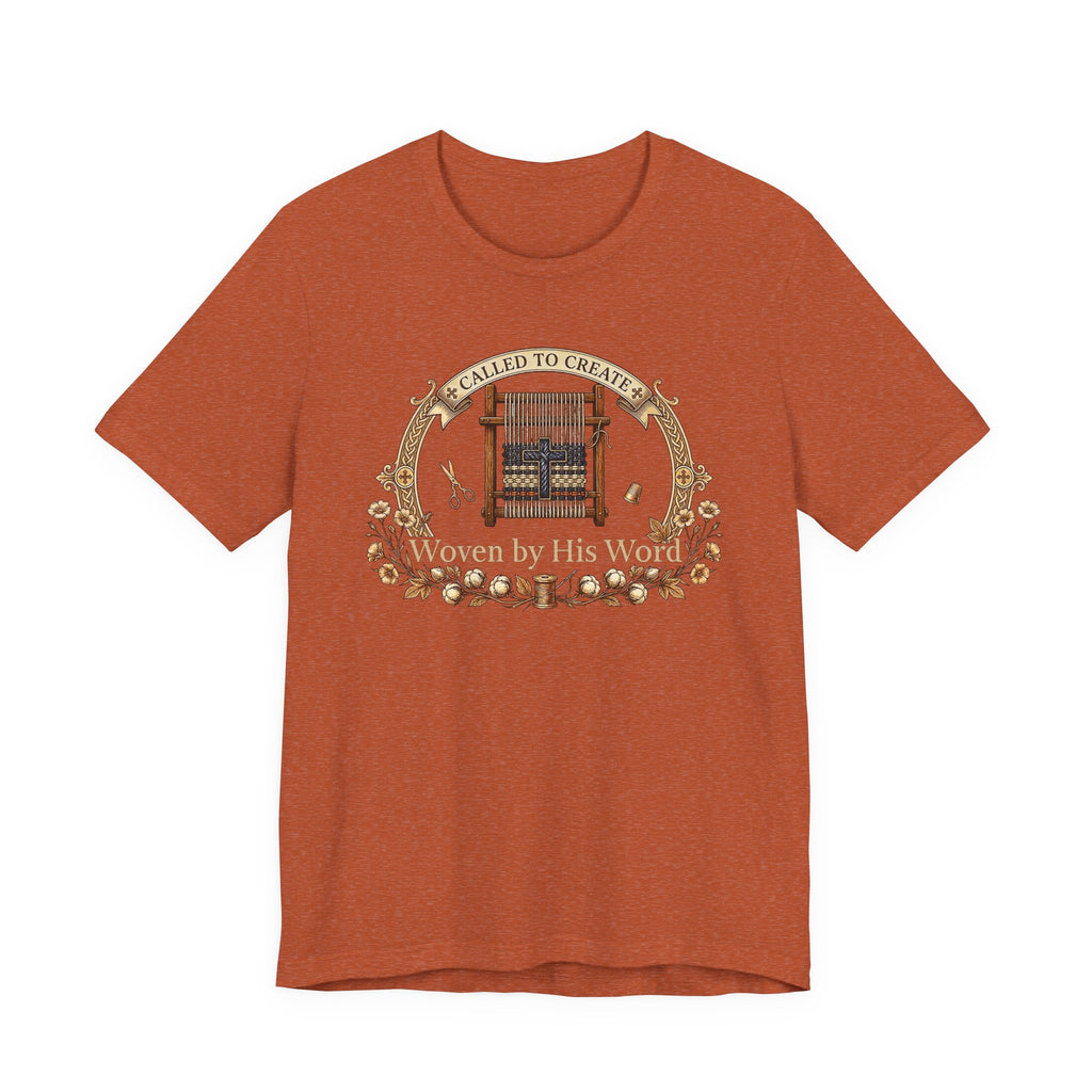 Woven By His Word (Christian Weaver - Dark Tee)