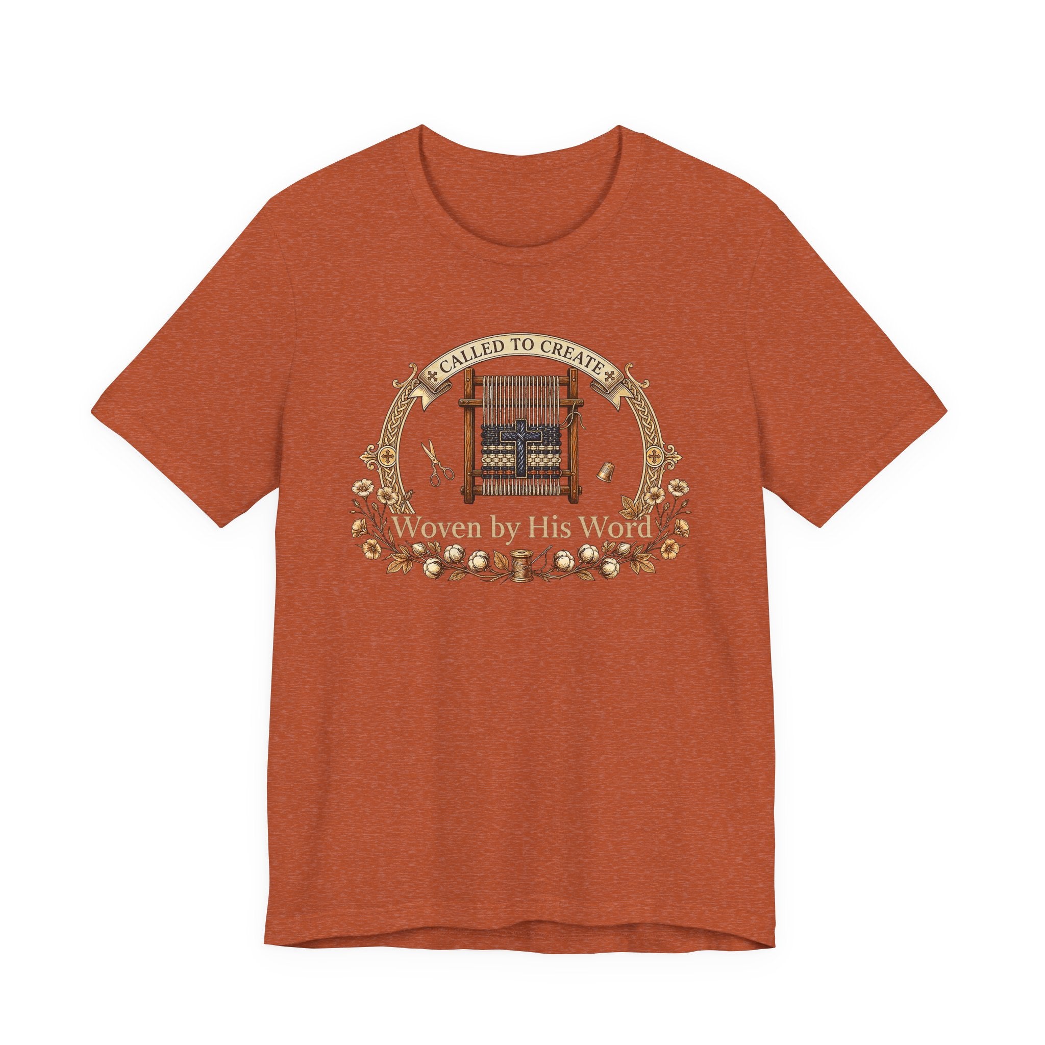 Woven By His Word (Christian Weaver - Dark Tee)