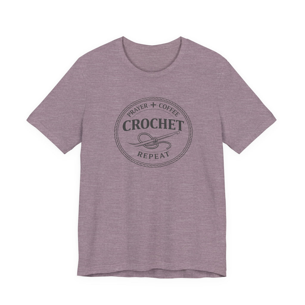 Prayer + Coffee + Crochet + Repeat (Christian Tee)
