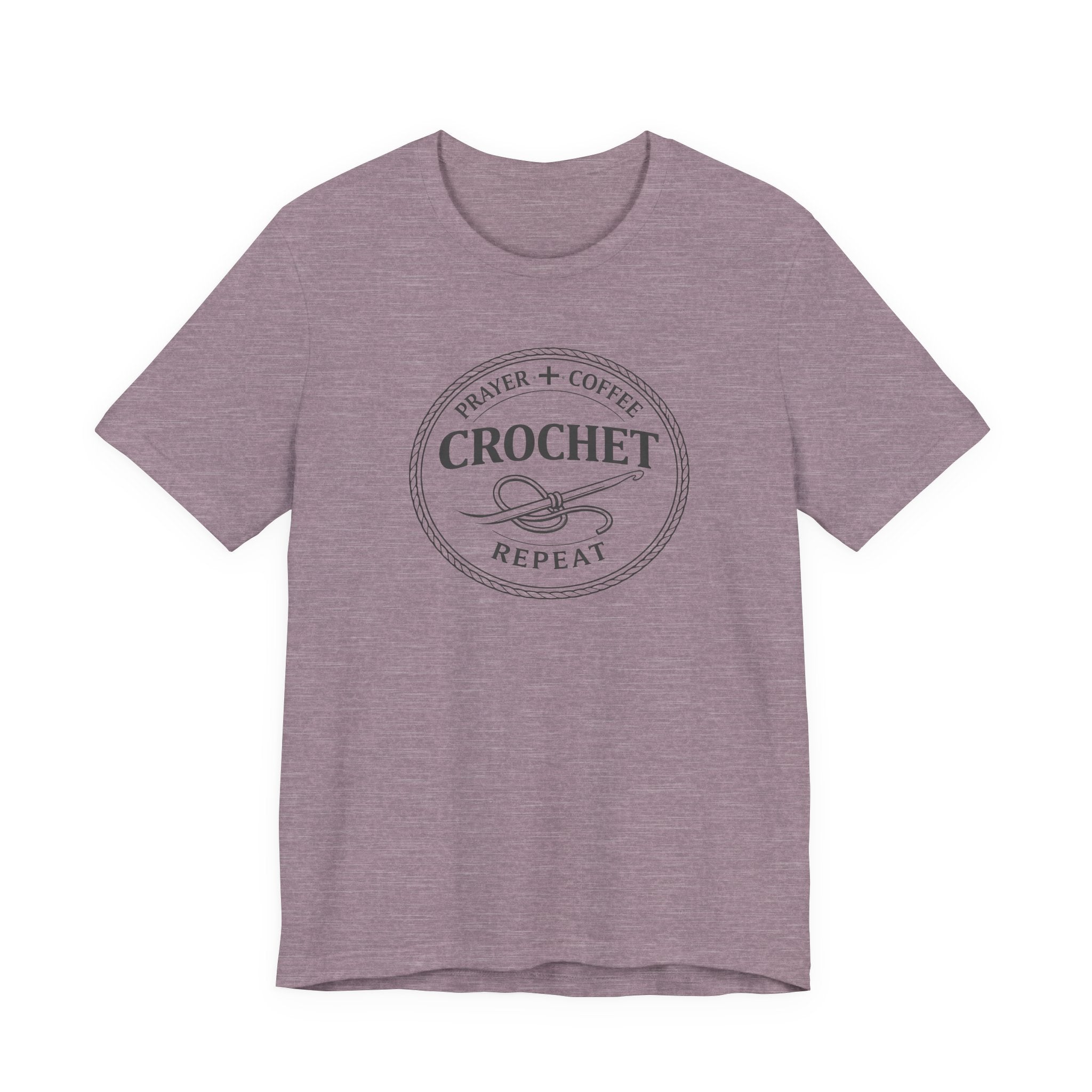 Prayer + Coffee + Crochet + Repeat (Christian Tee)
