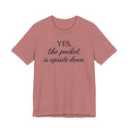 Yes the Pocket is Upside Down - (Sewing Tee)
